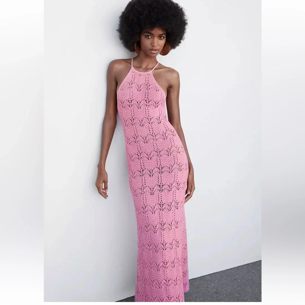 SOLD. NWT House of Harlow 1960 Crochet knit dress in daffodil 🌼 yellow - Picture 2 of 11